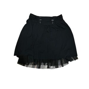 Joe B Black Mini Skirt with Layered Design